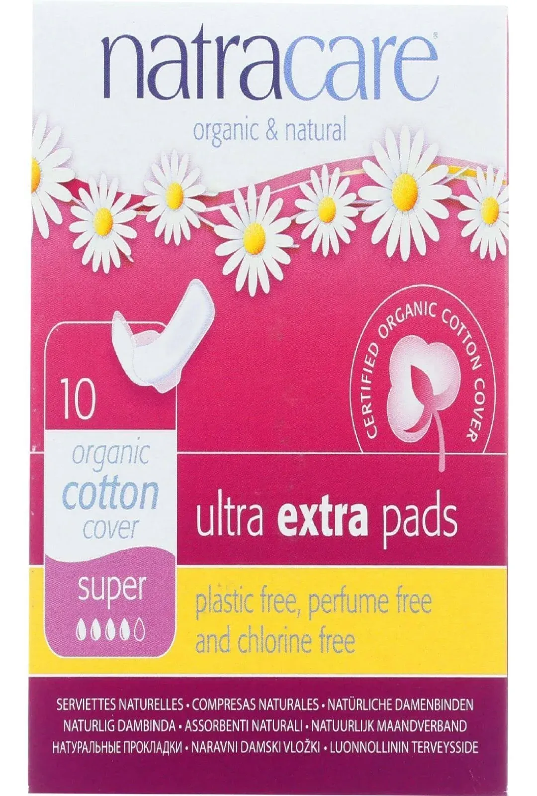 Natracare Extra Pads, Organic, Super, Ultra - 10 Pads