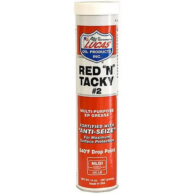 Lucas Oil 10005-30 Red N Tacky #2 Grease - 14.5oz. Cartridge