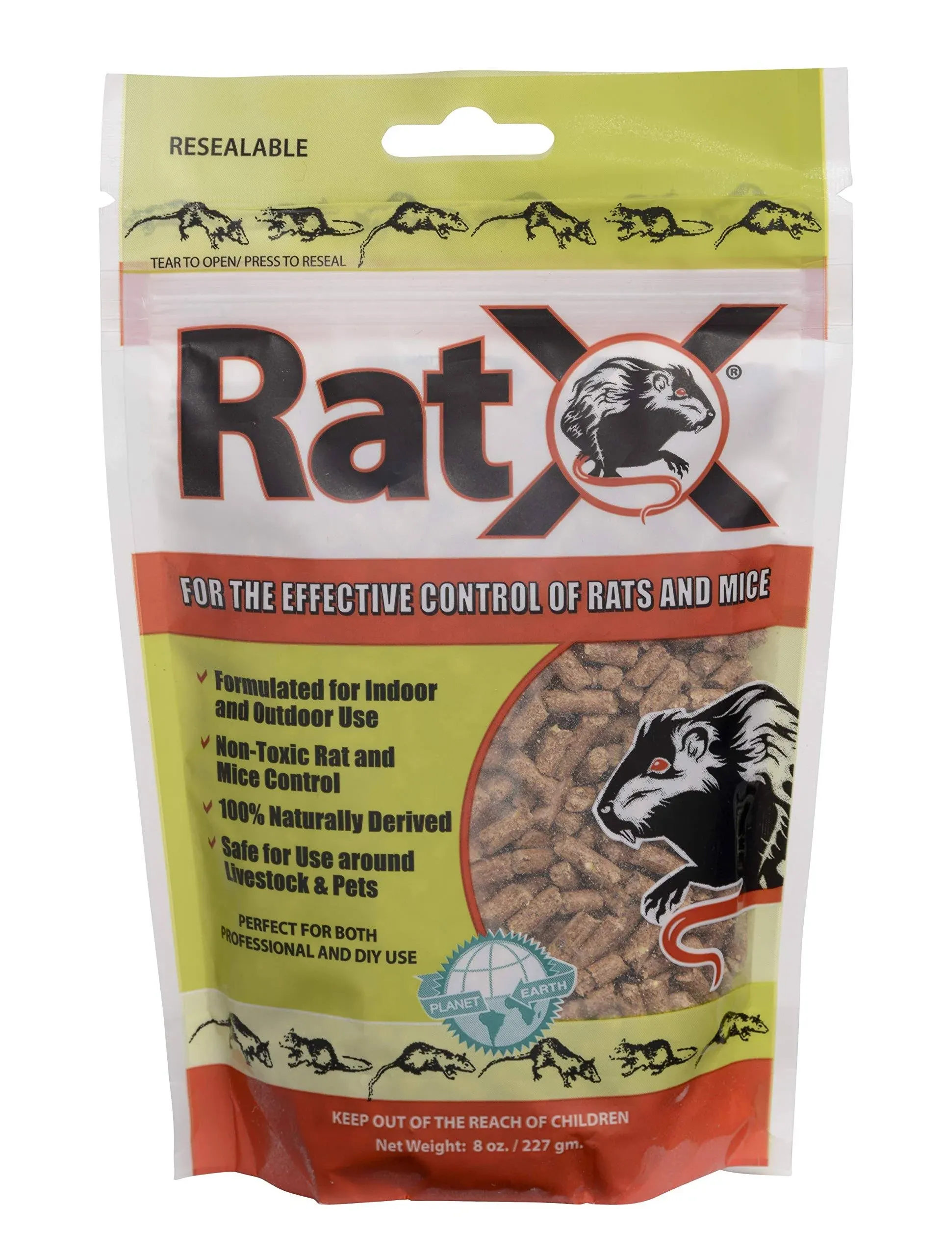 EcoClear Products 620100-6D RatX All-Natural for All Speices Rat and Mouse, 8 oz. Bag