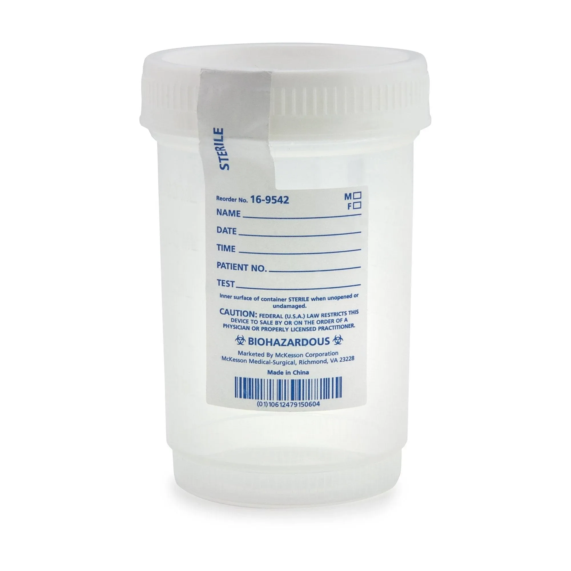 Premium Plastics Specimen Container with Screw Cap