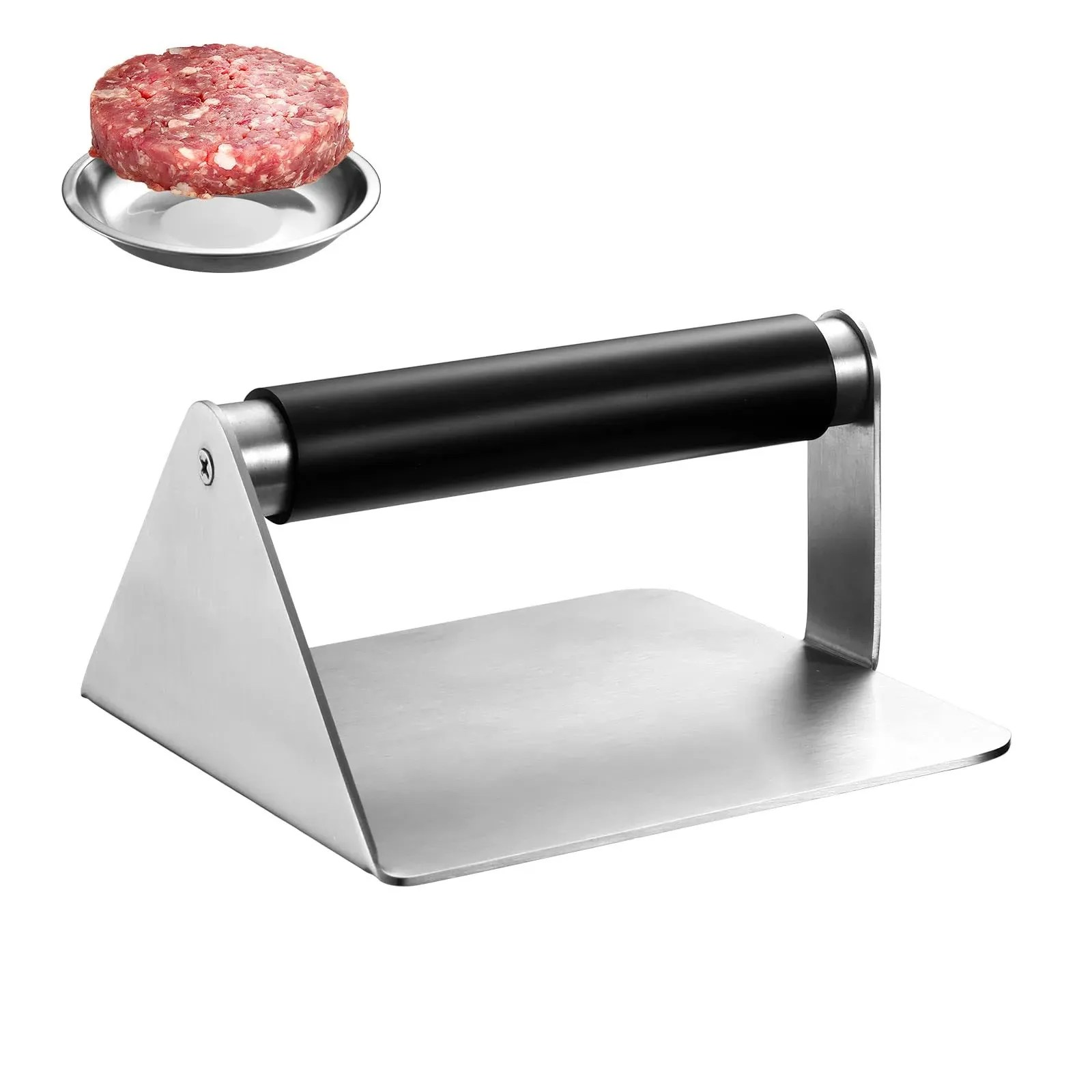 yoopin Stainless Steel Burger Press5.6 Inch Square Smash Burger Press Sets wi...