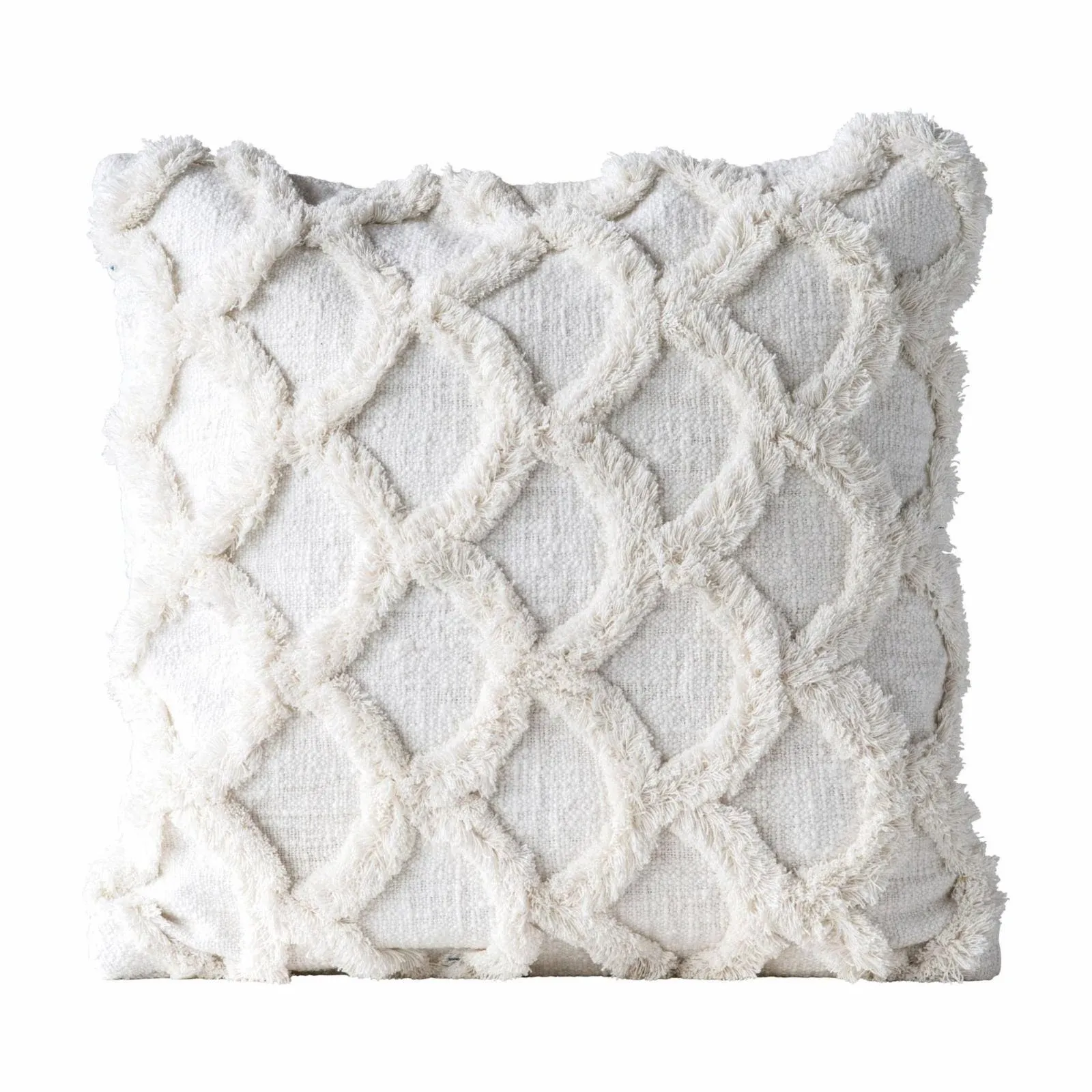 White Cotton Chenille Pillow