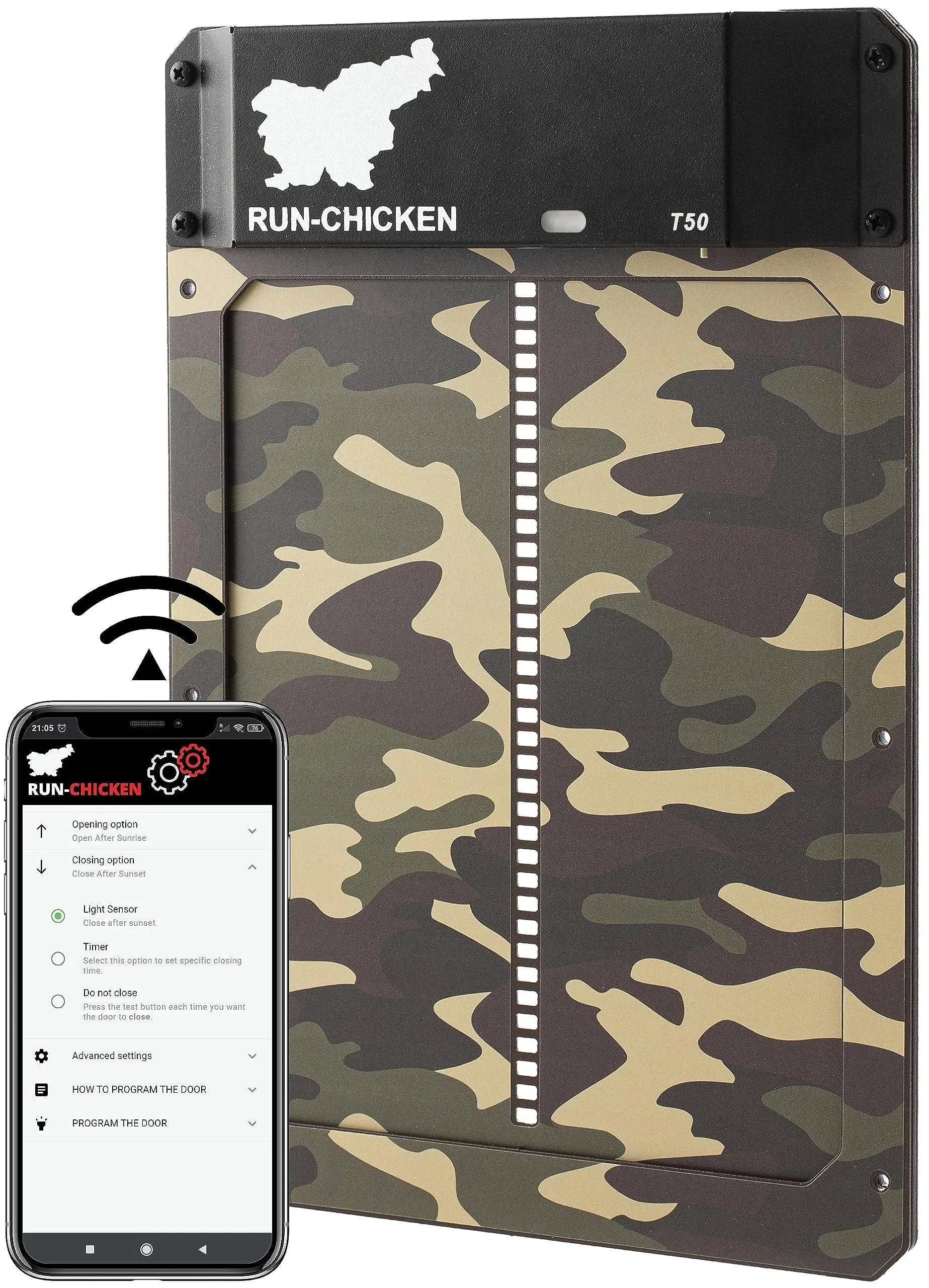 ORIGINAL RUN-CHICKEN Automatic Chicken Coop Door Opener with Timer (Camo Brown)  | eBay