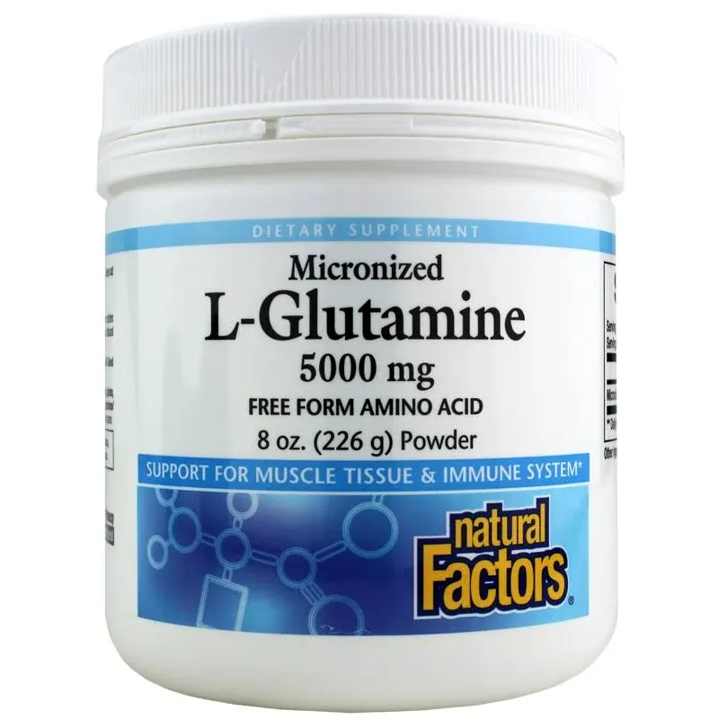 Natural Factors L-Glutamine Powder, 5000 Mg - 8 oz tub