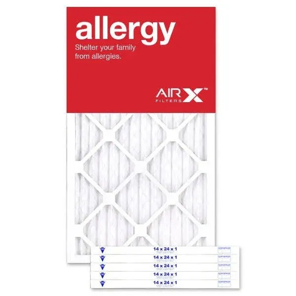 AIRx PREMIUM ALLERGY Pleated Furnace Air Filter - Made in the USA - Box of 6 -