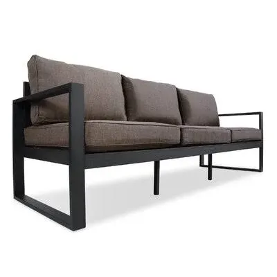 BALTIC 82" Metal Outdoor Couch With Cushions by Real Flame Real Flame Color ...