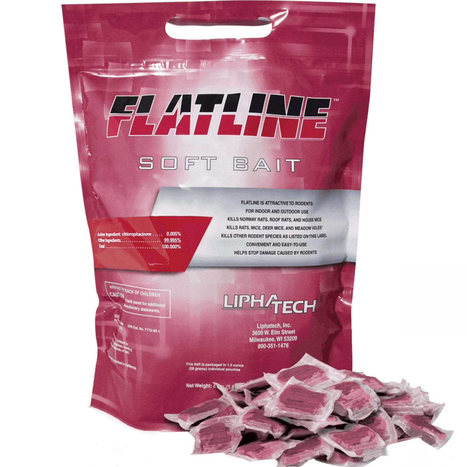 Flatline Soft Bait For Mice And Rats - Comes In A Convenient 4 lb Bag