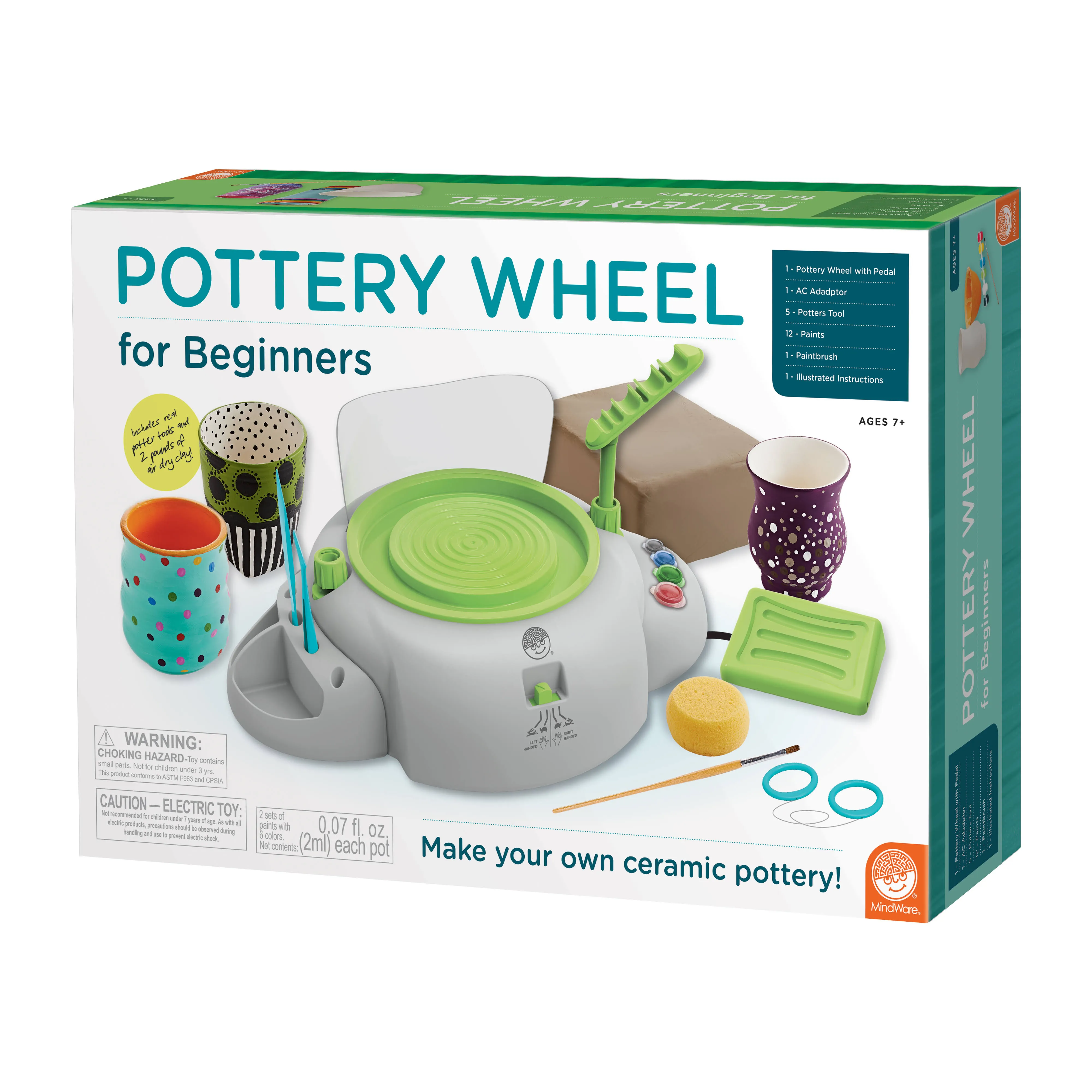 MindWare Pottery Wheel for Beginners with Clay Refill