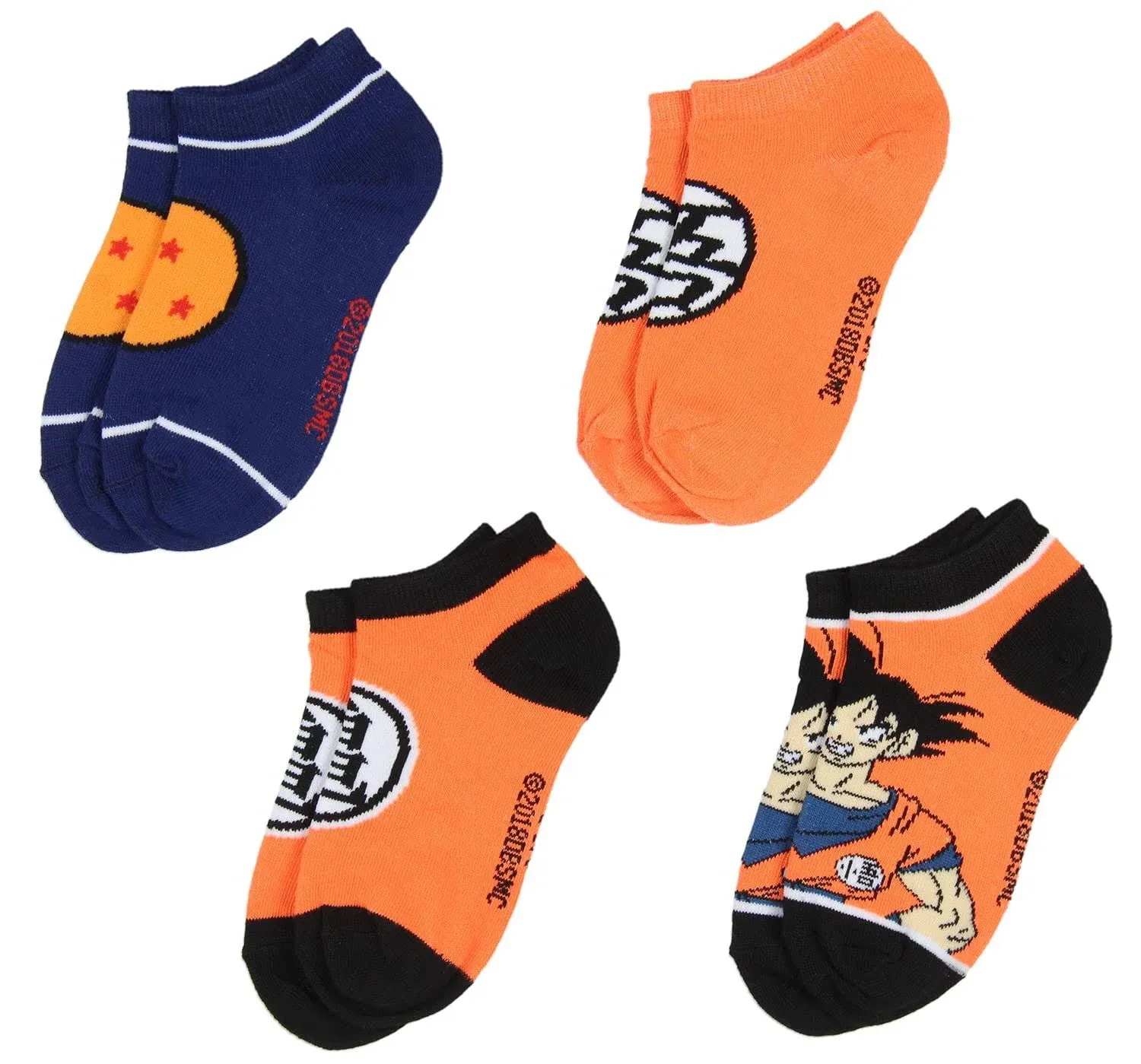 Dragon Ball Z Boys' Goku Kame Symbols Ankle No Show Socks