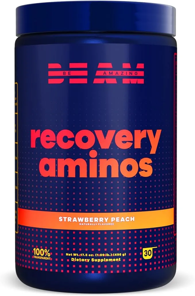 Beam Be Amazing Recovery Aminos Powder with BCAAs and EAAs Amino Acids | Post ...