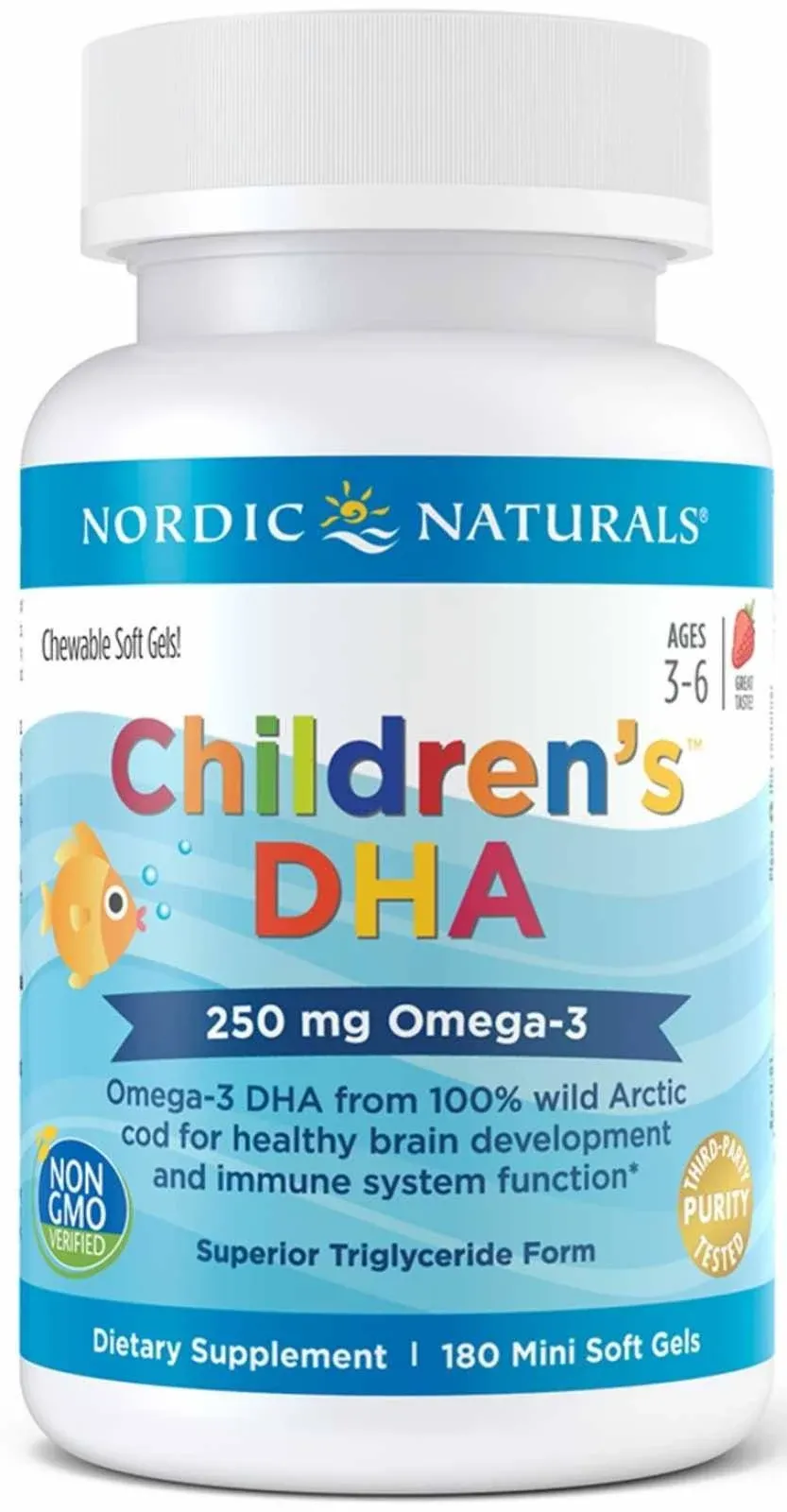 Nordic Naturals Omega 3 Dha Infantil 250mg 180 Mini Softgels