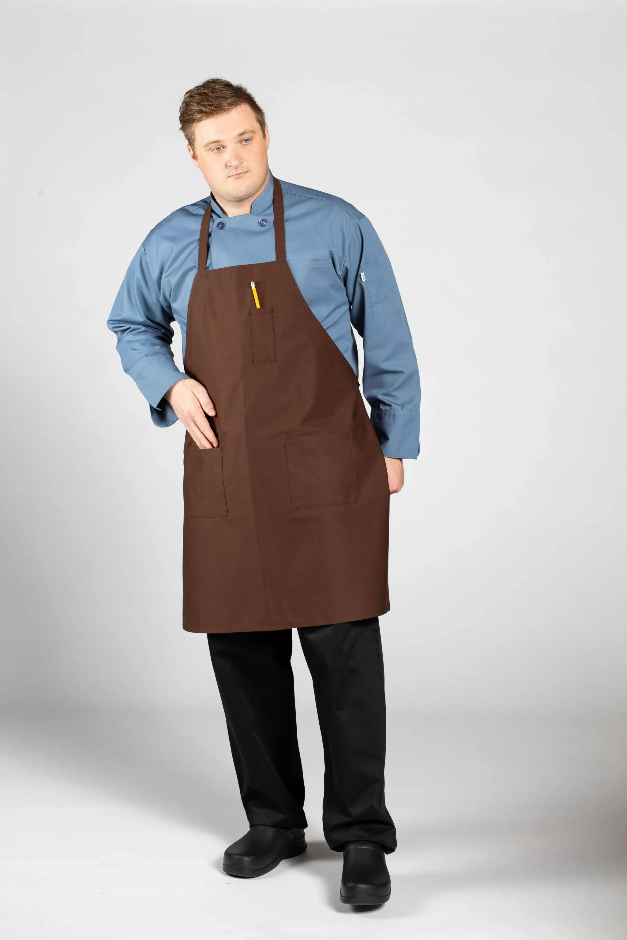 Uncommon Threads Pencil Patch Pocket Bib Apron