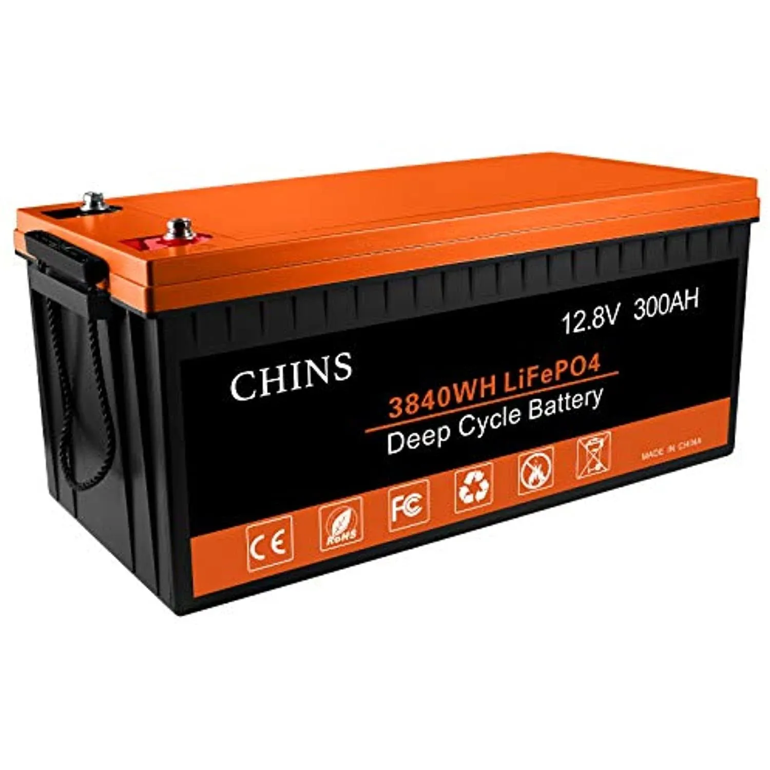 CHINS LiFePO4 Battery Smart 12V 100AH 200AH 300AH W/Bluetooth &amp; Heating Function