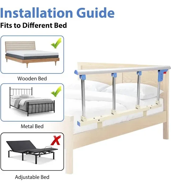 Bed Rails for Elderly Adults,Bed Side Rails for Seniors Elderly Adults Safety ...