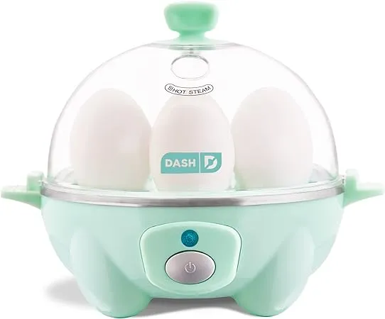 Dash Rapid Egg Cooker: 6 Egg Capacity Electric Egg Cooker for Hard Boiled Eggs, Poached Eggs, Scrambled Eggs, or Omelets with Auto Shut Off Feature