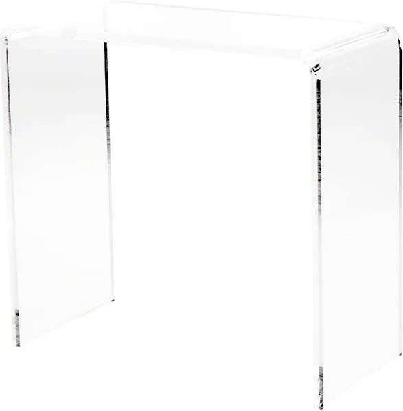 Plymor Clear Acrylic Vertical Rectangular Display Riser, 14" H x 14" W x 7" D (3/8" Thick)