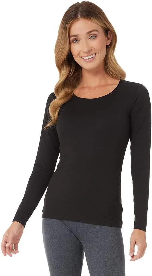 32 Degrees Women's Lightweight Baselayer Scoop Top | Long Sleeve | Form Fitting ...