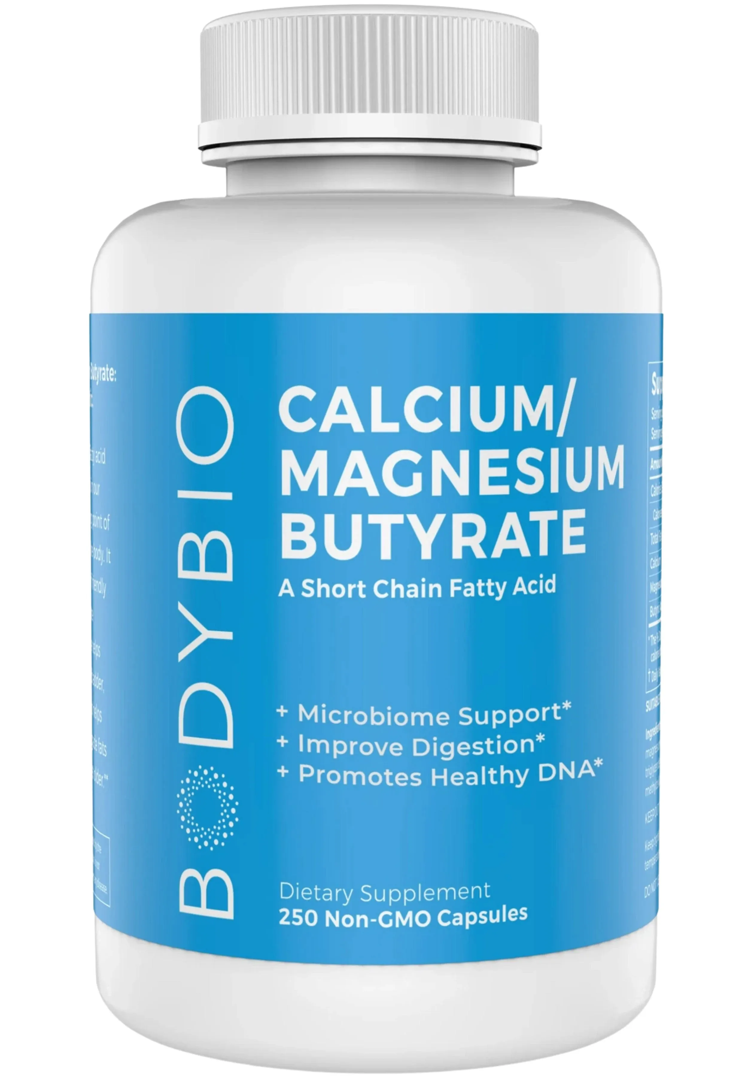 BodyBio - Butyrate Gut Health Supplement 100 Calcium Magnesium Capsules