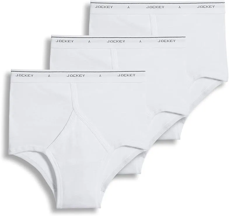 Jockey Mens Classic Full Rise Brief - 3 Pack 36 Diamond White