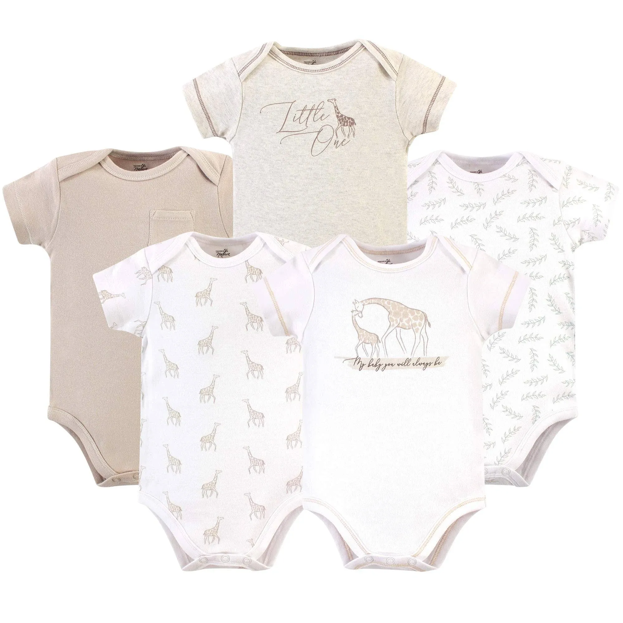 Touched by Nature Unisex Baby Organic Cotton Bodysuits