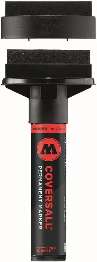 Molotow Masterpiece 760PI CoversAll Marker Pen - Black 60mm High Flow Tip