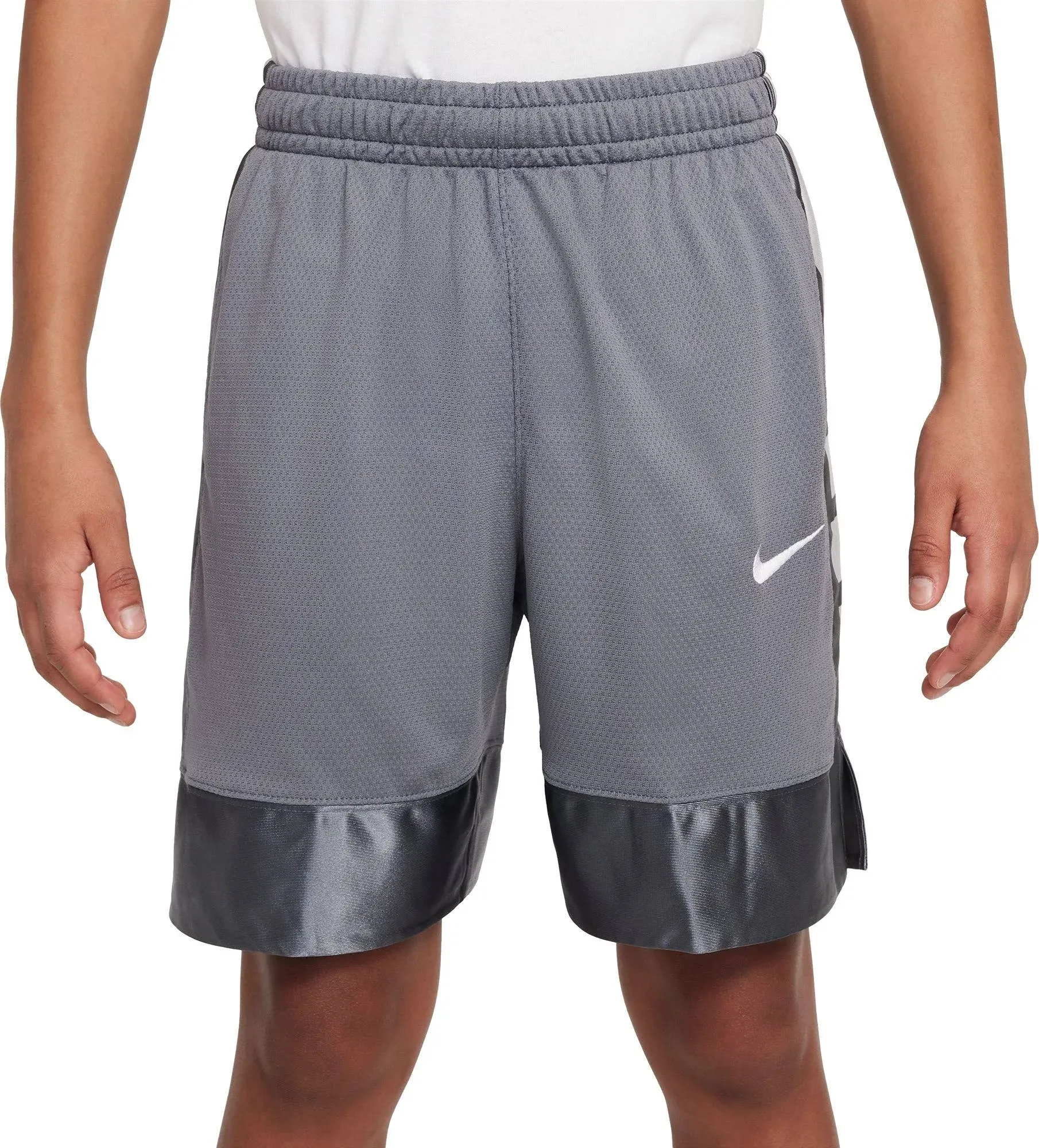 Nike Boys' Dri-Fit Elite Basketball Shorts, Large, Black/White