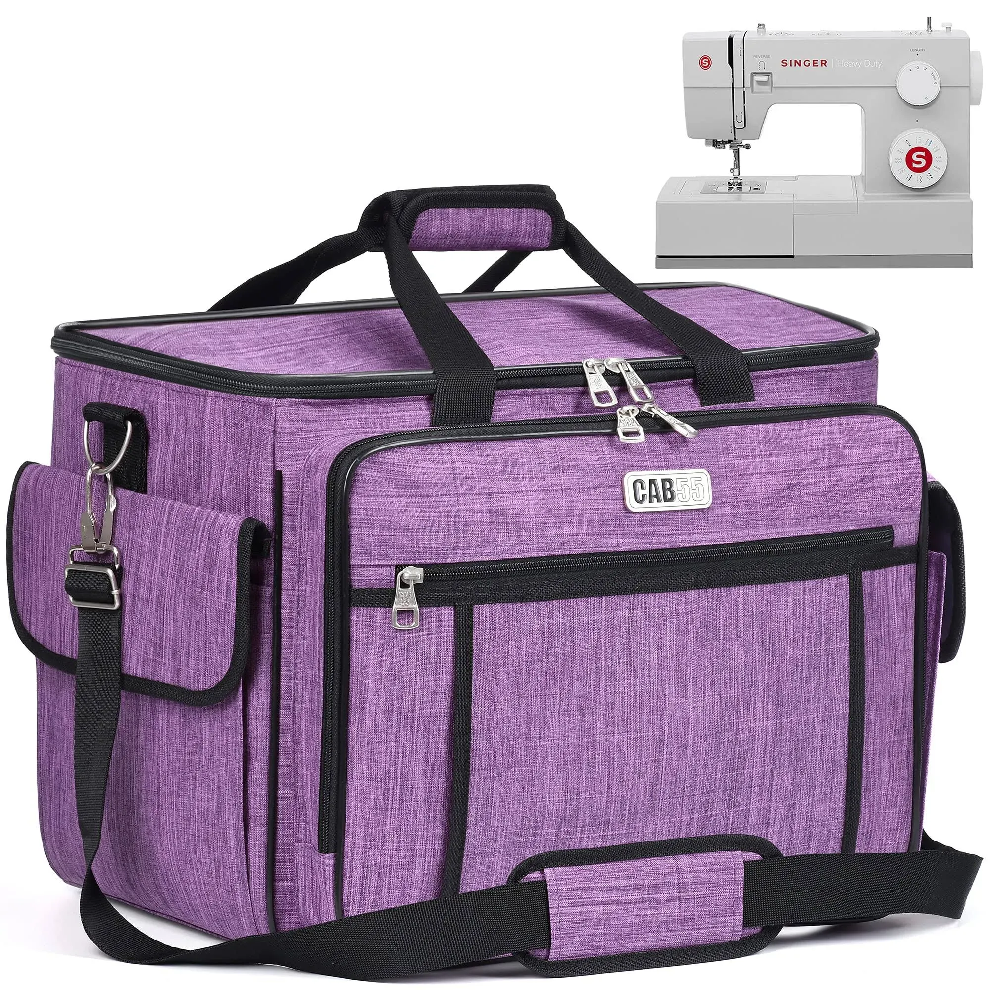 CAB55 Sewing Machine Case, Sewing Machine Carrying Bag with Removable Padding Pad ...