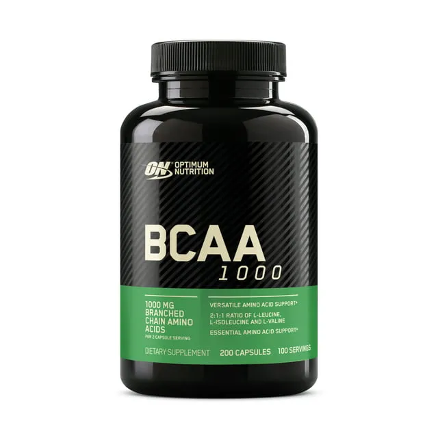 Optimum Nutrition, BCAA 1000 Caps, 200 Capsules, 100 Servings