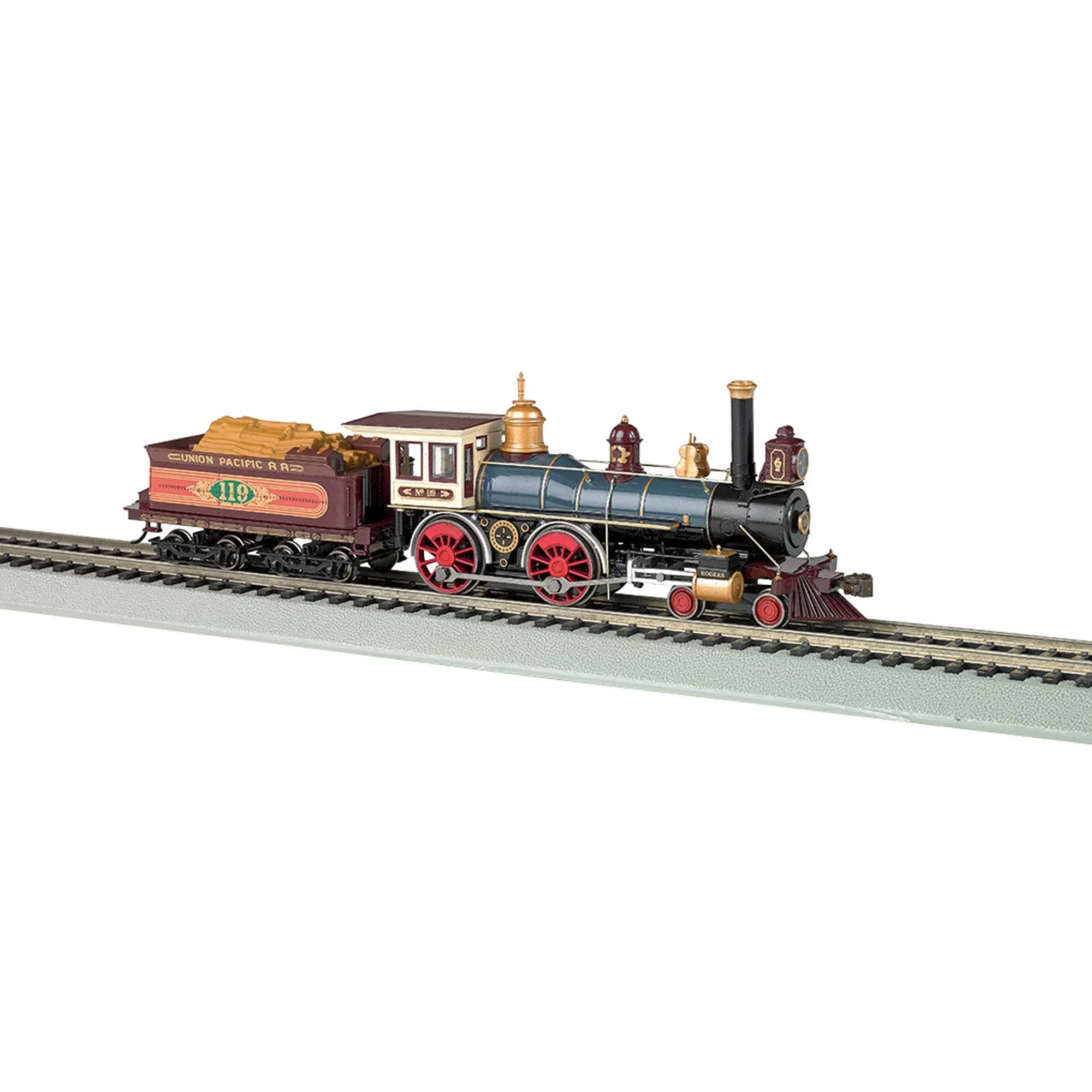 Bachmann Industries 4-4-0 American Steam DCC Ready Union Pacific #119 with Wood Load Locomotive (HO Scale)