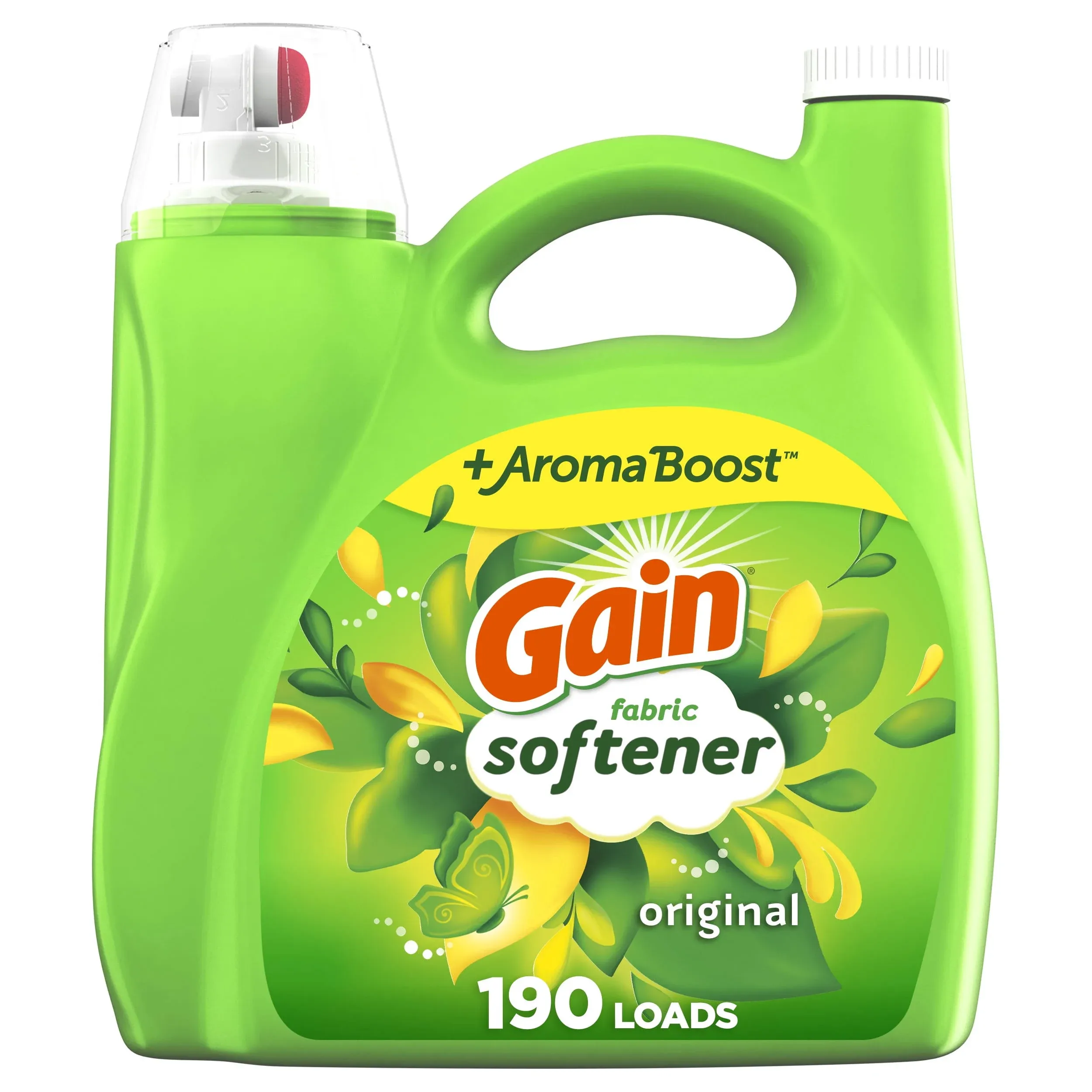 Gain Fabric Softener, Original Scent, 140 fl oz, 190 Loads, HE Compatible