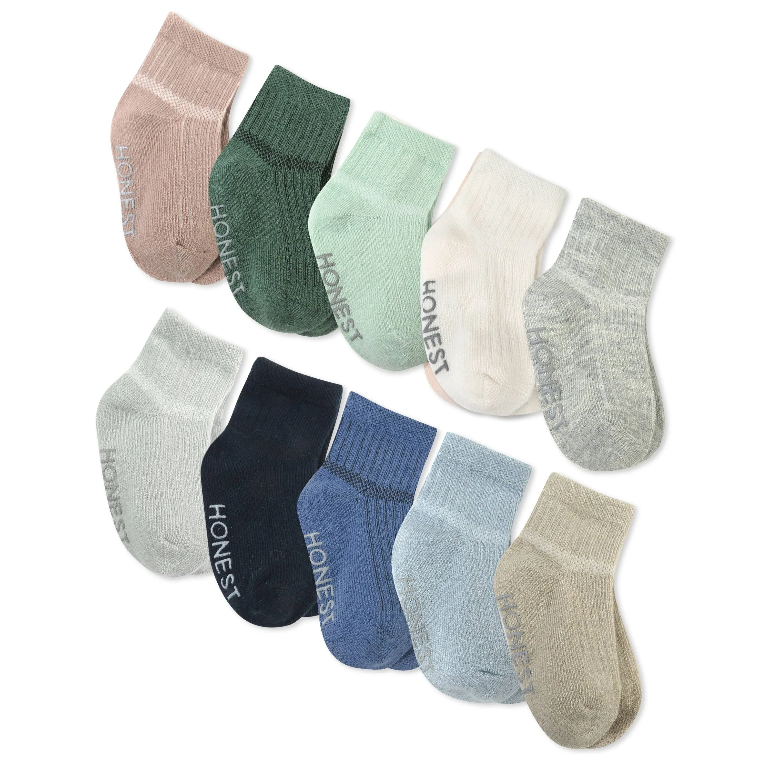 Honest Baby BLUE SUNRISE Unisex Multipack Cozy Socks, US 0 - 3 Months