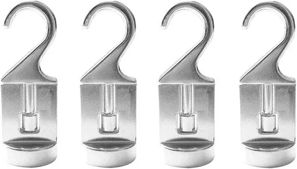 Cooks Standard 02567 Pot Rack Solid Cast Swivel Hooks Set of 4 Silver