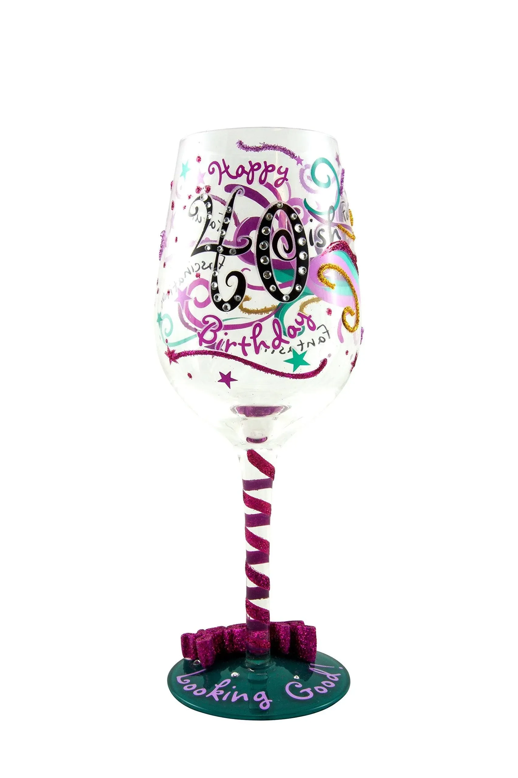 Top Shelf 40-ish Birthday Wine Glass