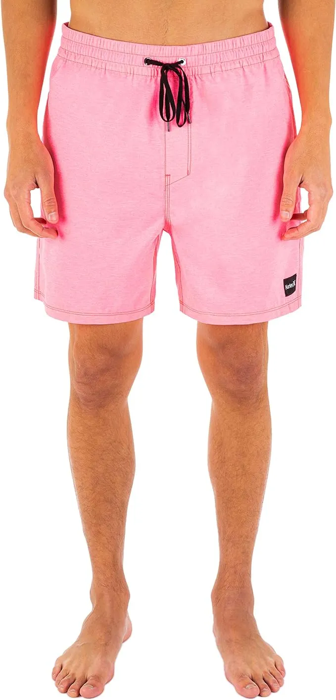 Hurley Men&#039;s One and Only Solid Volley 17 in. Boardshorts