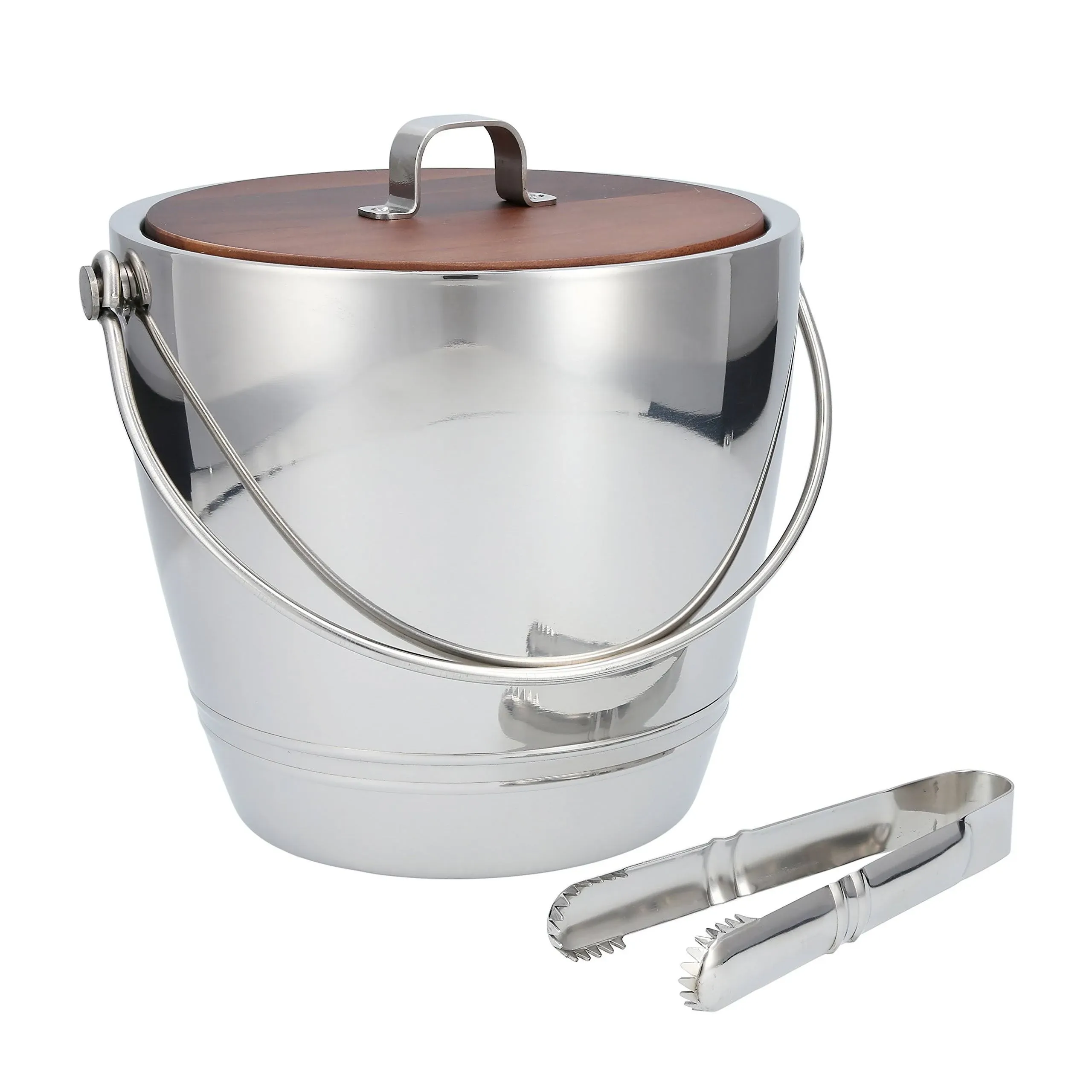 Stainless Steel Round Ice Bucket with Tongs - Crafthouse by Fortessa Professional Barware