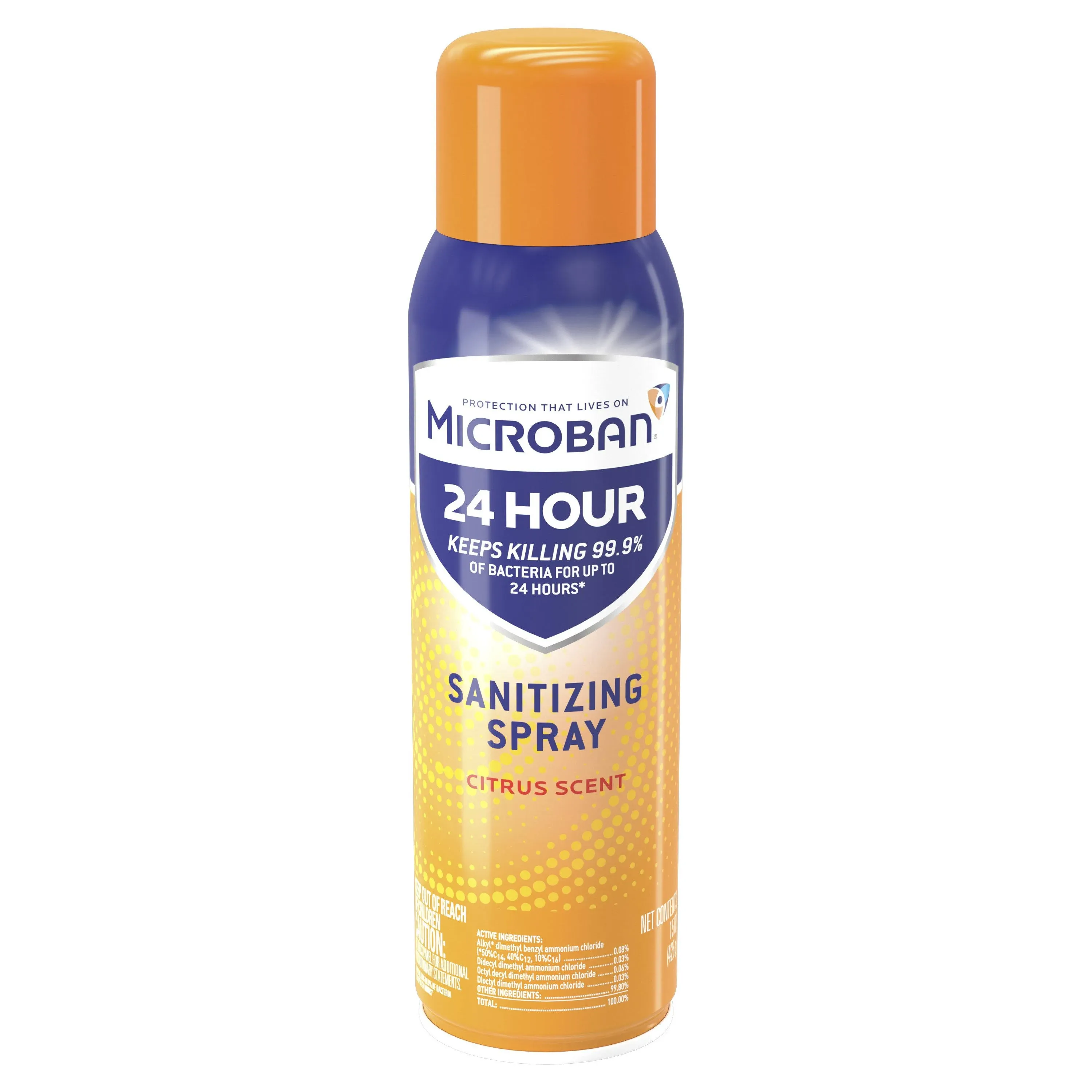 Microban 24 Hour Disinfectant Sanitizing Spray - Citrus (15 fl oz)