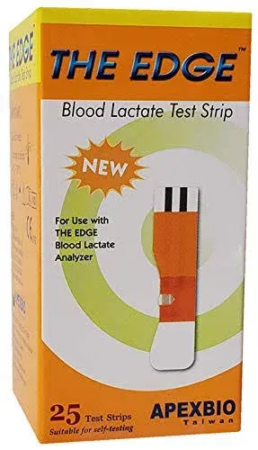 The Edge Lactate Test Strips, Pack of 25