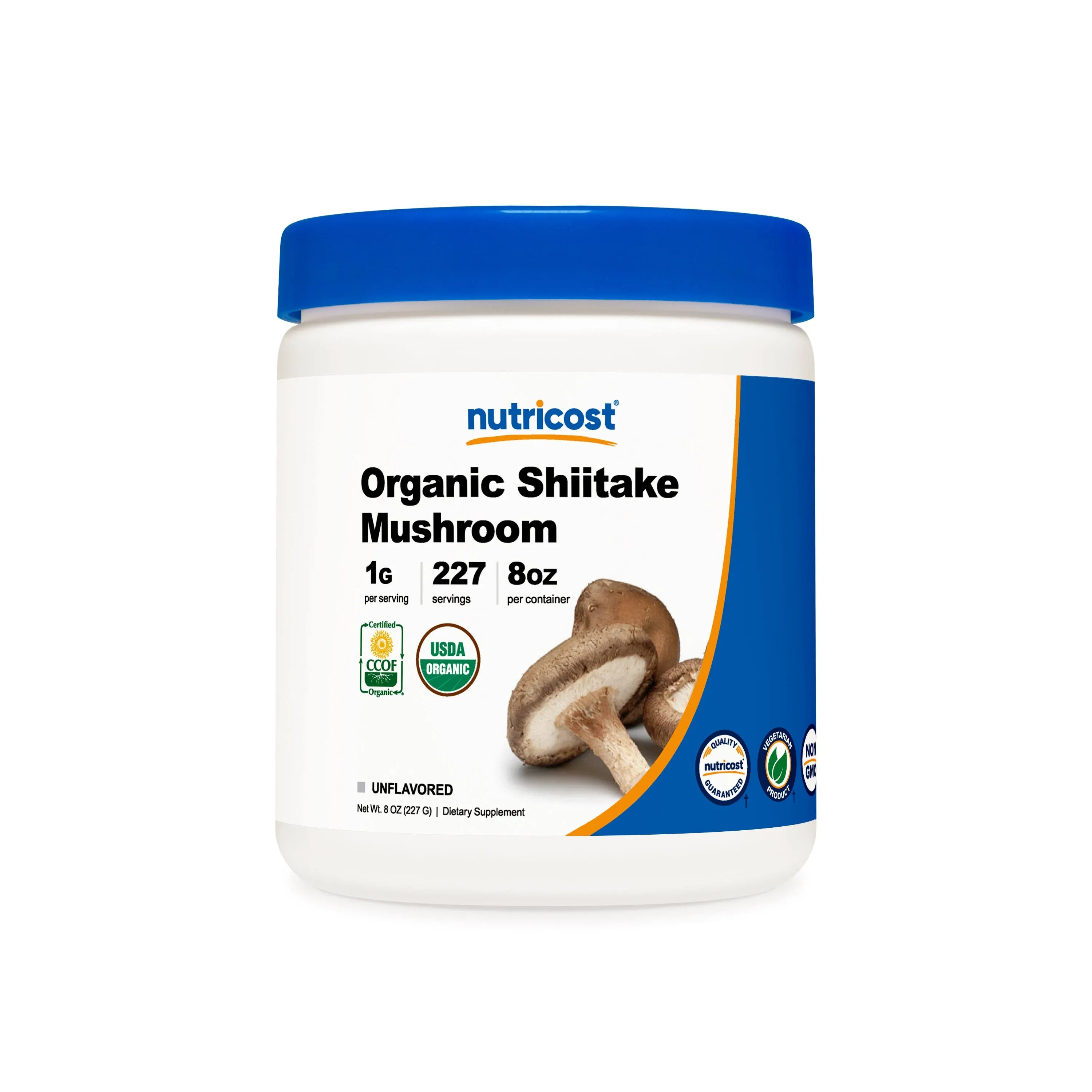 Nutricost, Organic Shiitake Mushroom Powder, Unflavored, 8 oz (227 g)