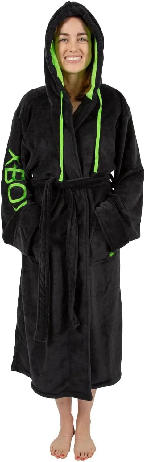 Xbox Gamer Unisex Hooded Fleece Robe for Adults | One Size Fits MostXbox Gamer Unisex Hooded Fleece Robe for Adults | One Size Fits Most