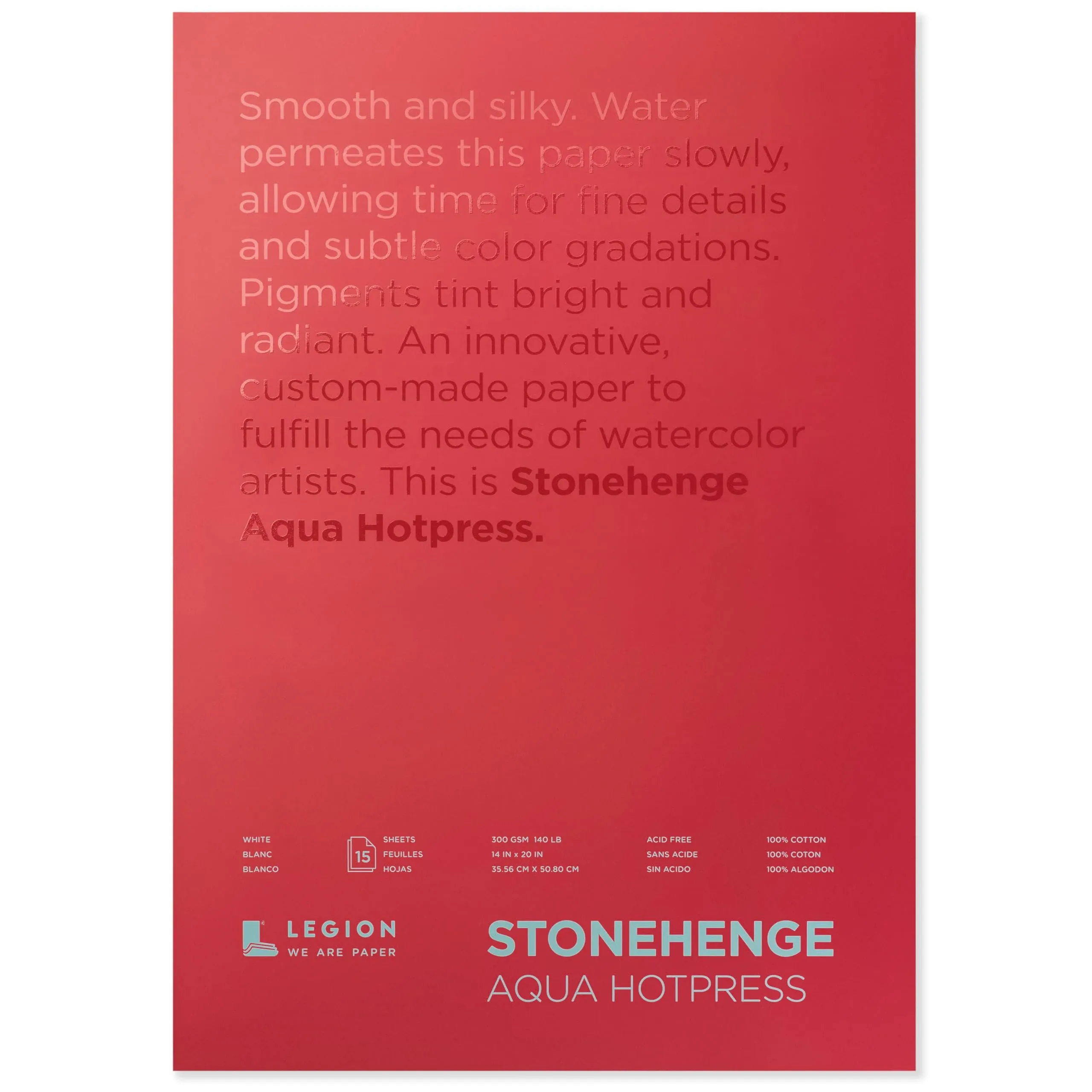 Stonehenge Aqua Block - 140 lb. Hot Press 12" x 16"