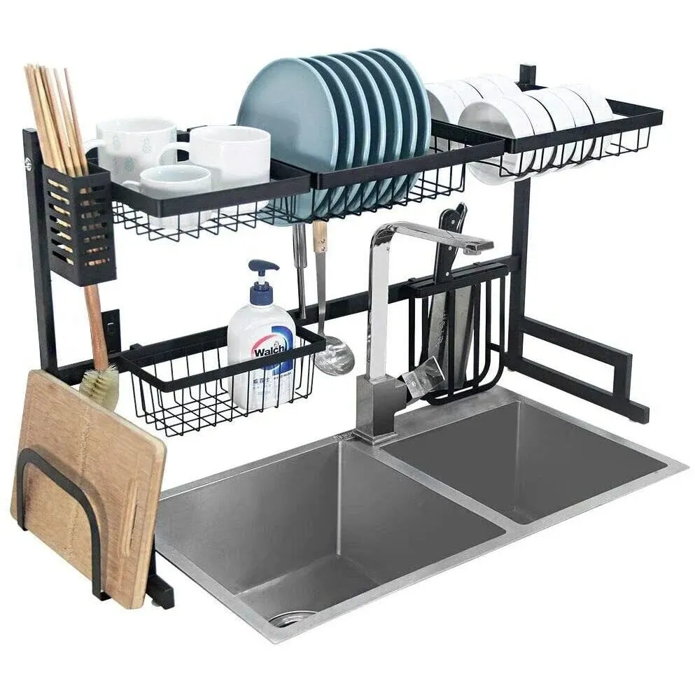 Dish Drying Rack Over Sink Display Drainer Kitchen Utensils Holder US Stock