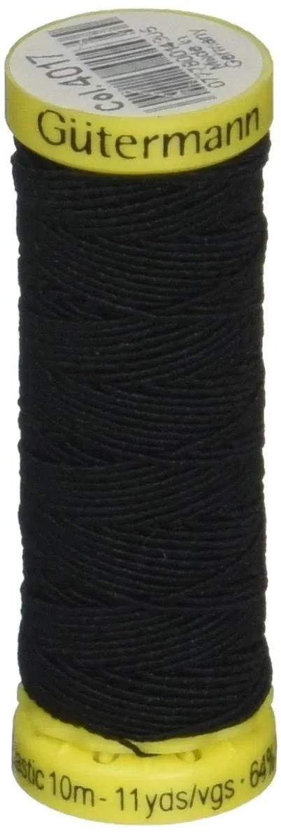 Gutermann Black Elastic Thread