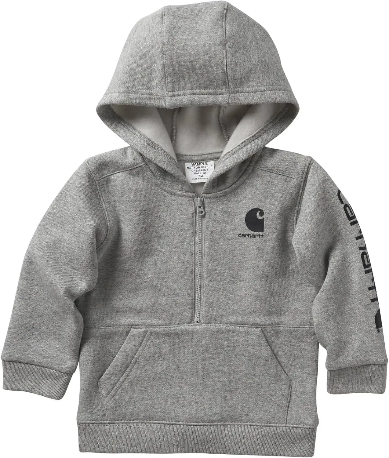 Carhartt Toddler Boys' Half-Zip LS Sweatshirt - 4T - Grey Heather