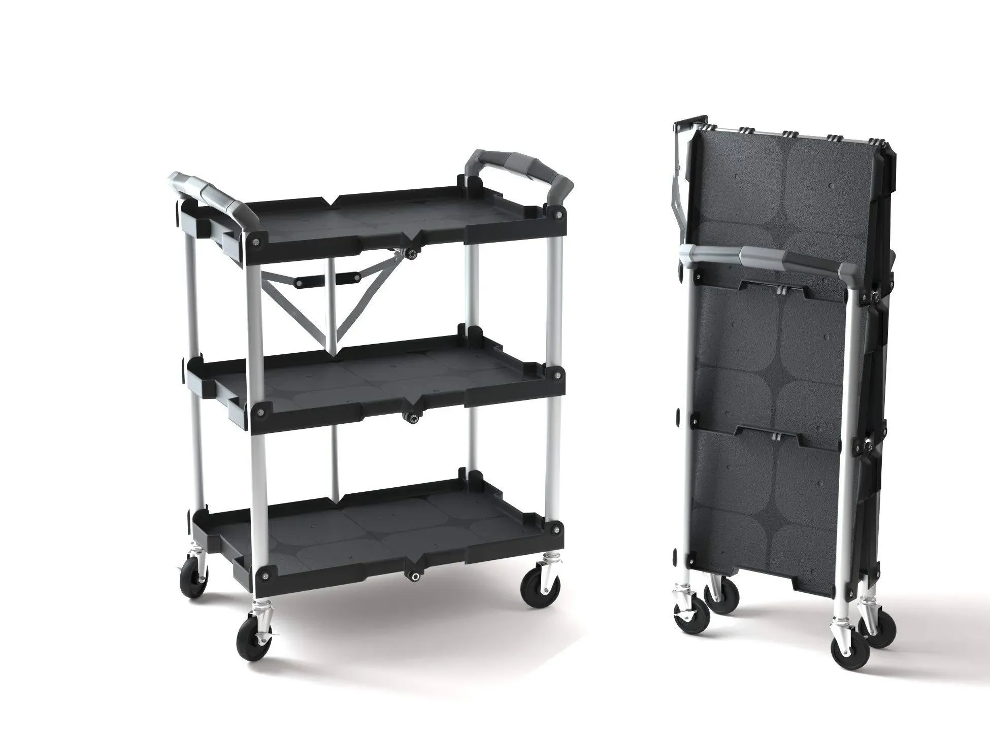 Olympia Tools Pack N Roll Collapsible Storage Service Cart with Wheels (Used) 85-188