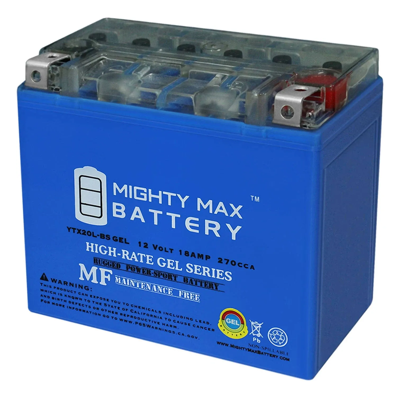 Mighty Max Battery YTX20L-BS GEL Battery