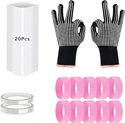 Sublimation Blanks Silicone Bands for Sublimation Tumbler Heat Resistant Gloves Tape Sleeve Accessories Kit for 20 30 oz Skinny Straight Cups for Cricut Mug Press Machine Wrap Bundle Tumbler in Oven