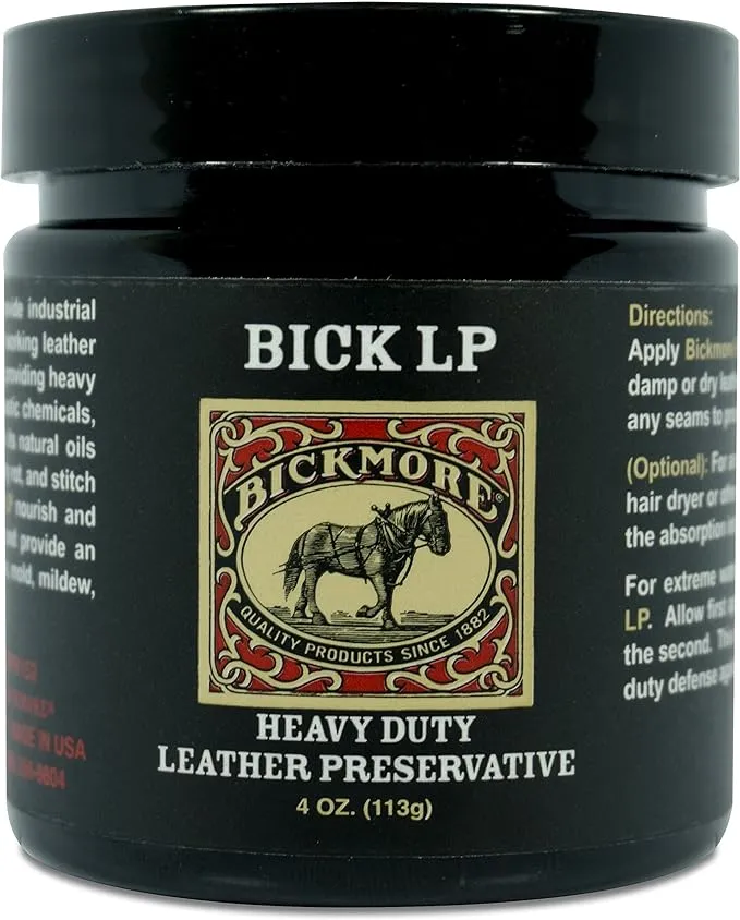 Leather Conditioner, Scratch Repair Bick LP 4oz - Heavy Duty LP Leather Prese...