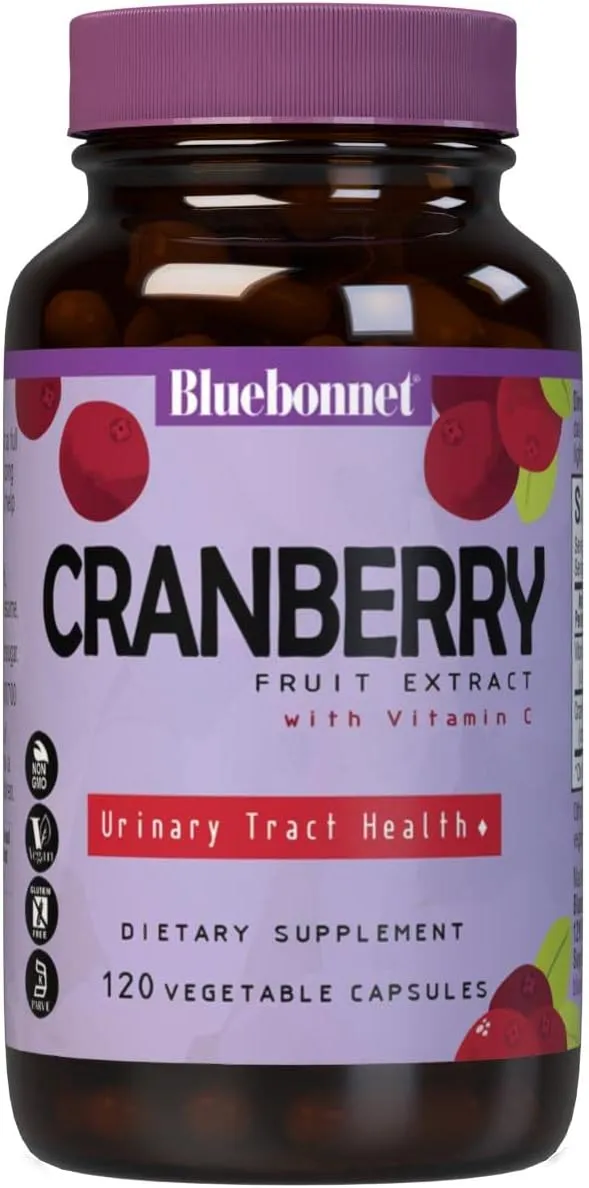 BlueBonnet Super Fruit Cranberry Supplement, 120 Count, White