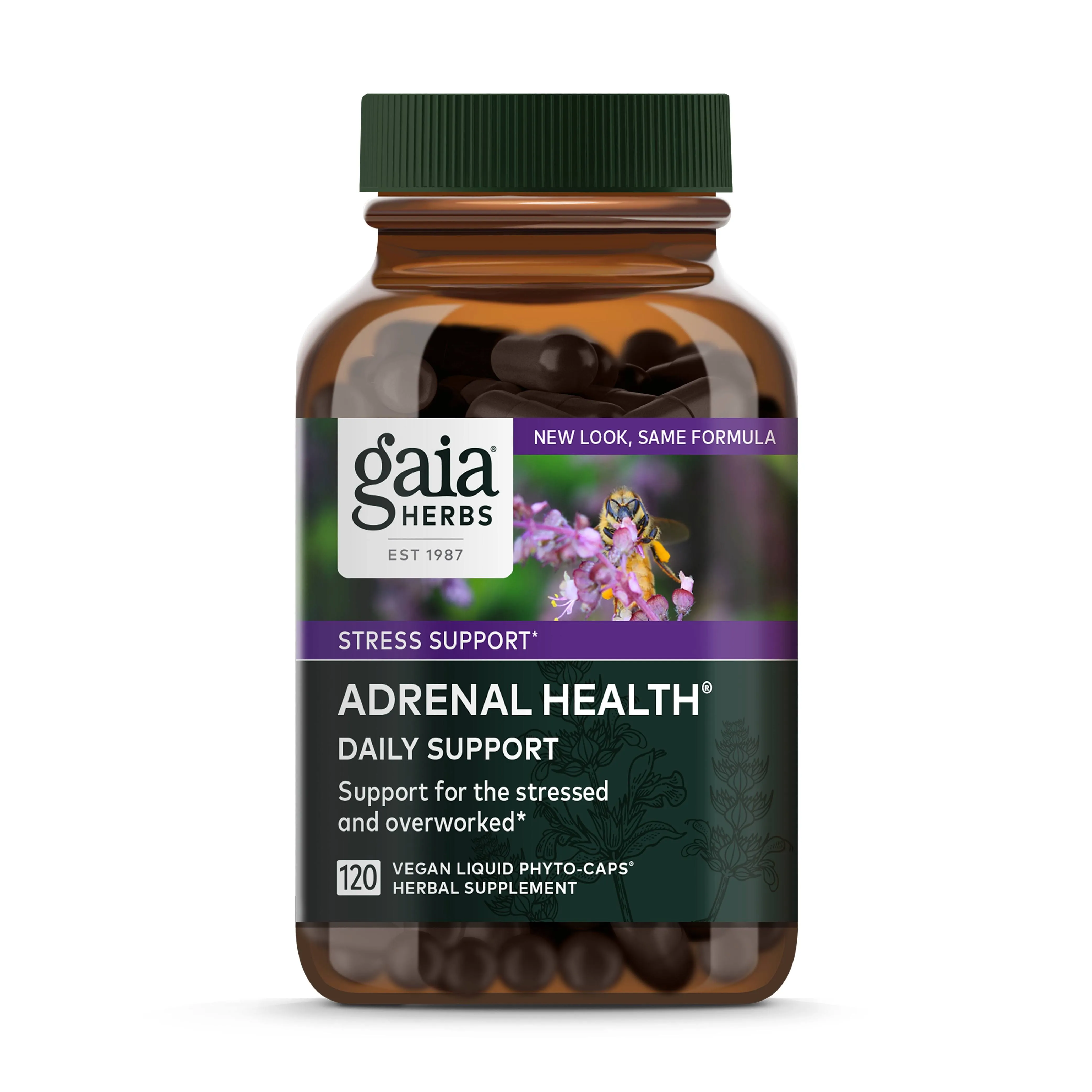 Gaia Herbs Adrenal Health with Holy Basil & Rhodiola, Capsules - 60 count