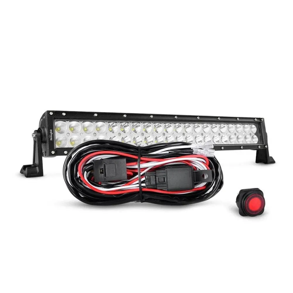 Nilight 22 inch 120W Spot Flood Combo LED Light Bar Work Off Road Driving with ...